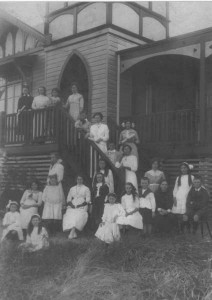Students on the steps of the convent 1912      